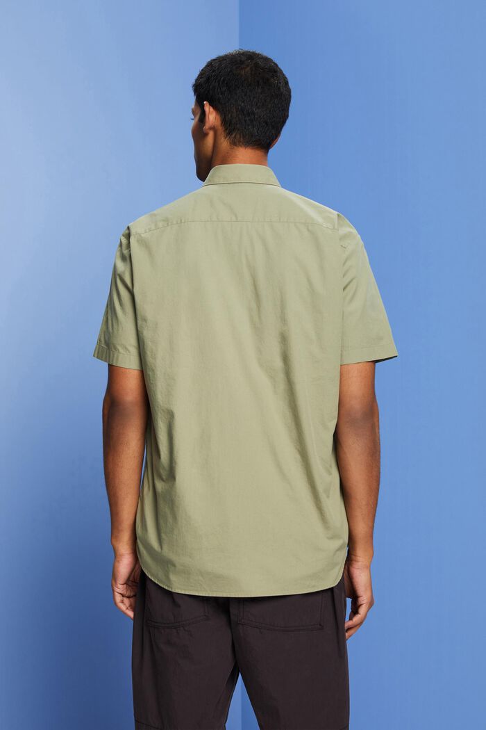 Košile s propínacím límcem a krátkým rukávem, LIGHT KHAKI, detail image number 3
