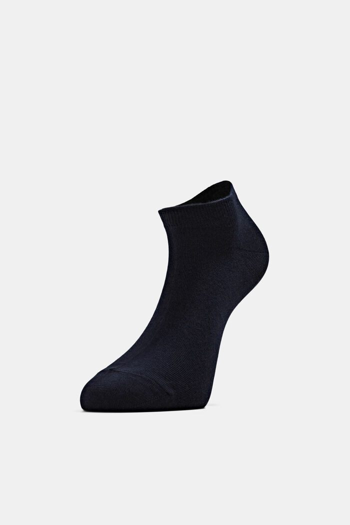 Nízké ponožky, 2 páry, směs s bio bavlnou, MARINE, detail image number 3