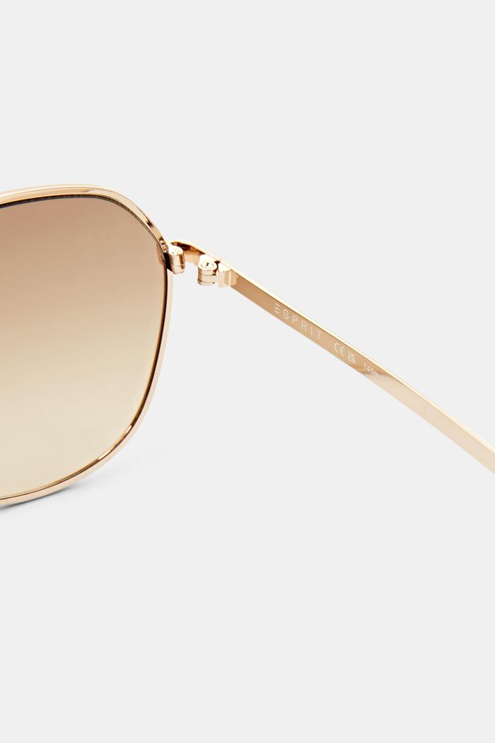 Unisex sluneční brýle s kovovými obroučkami, GOLD, detail image number 3