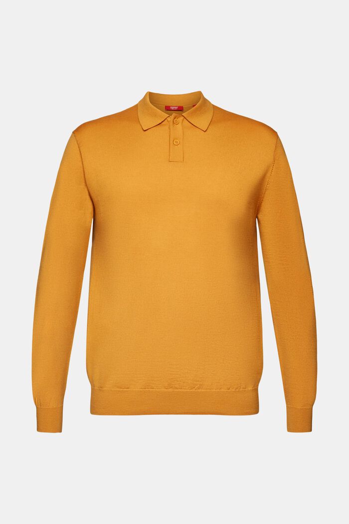 Vlněný pulovr s polokošilovým límcem, HONEY YELLOW, detail image number 6