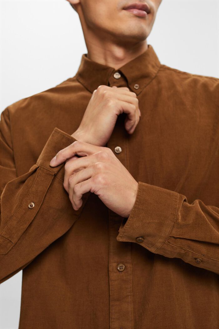 Manšestrová košile, 100% bavlna, BARK, detail image number 4
