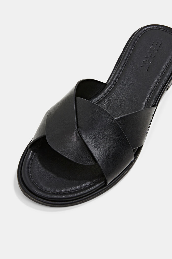 Pantoflíčky s překříženými pásky, BLACK, detail image number 4