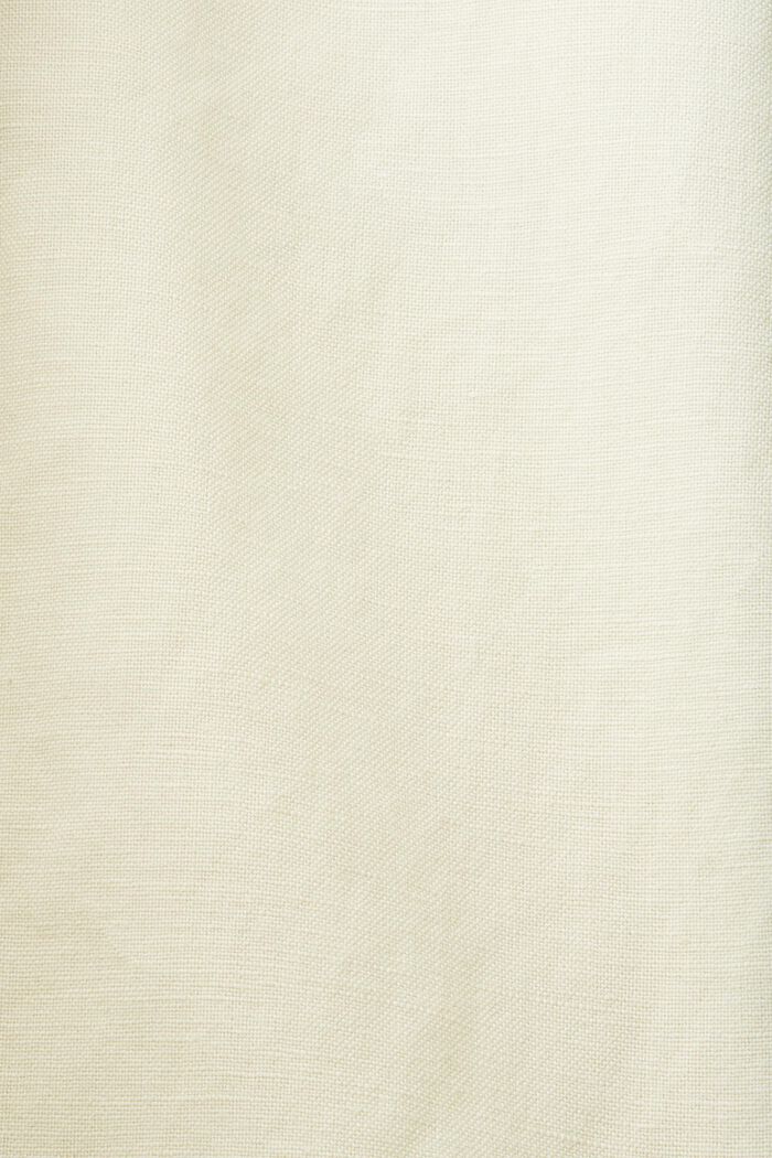 Kalhoty ze směsi bavlny a lnu, CREAM BEIGE, detail image number 5