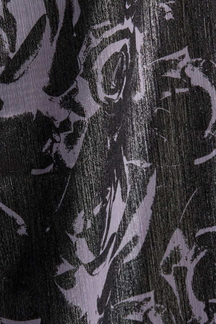 Potištěné šifonové maxi šaty s odhalenými rameny, BLACK, detail image number 5