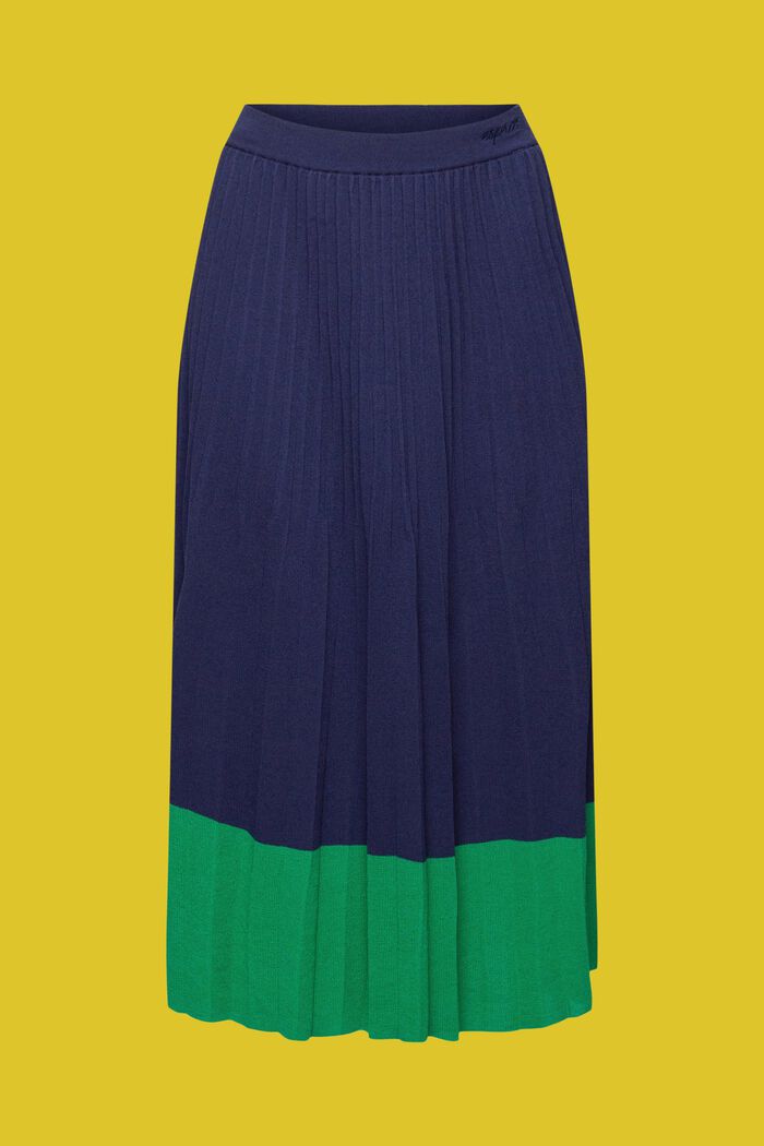 Plisovaná midi sukně, NAVY, detail image number 6