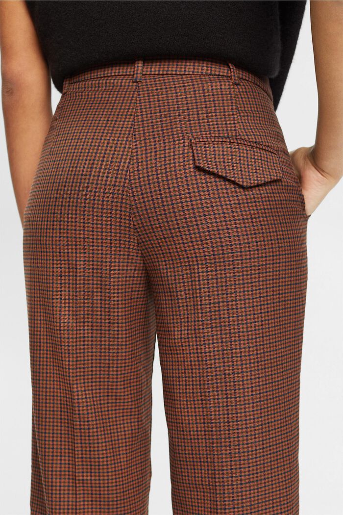 Zkrácené kalhoty s károvaným vzorem, TERRACOTTA, detail image number 4