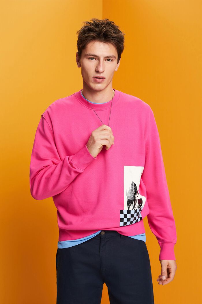 Sweatshirts, PINK FUCHSIA, detail image number 0