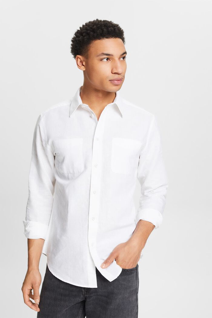 Košile s dlouhým rukávem, WHITE, detail image number 4