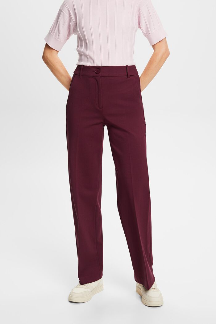 SPORTY PUNTO mix & match kalhoty s rovnými nohavicemi, AUBERGINE, detail image number 0