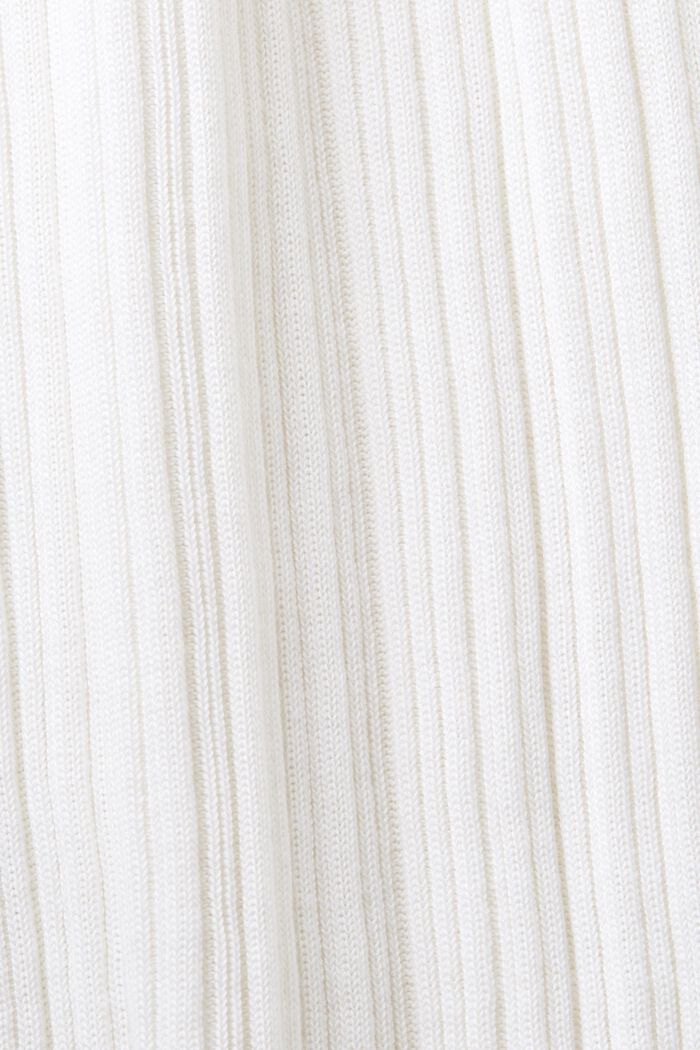Žebrovaný svetr bez rukávů, WHITE, detail image number 5