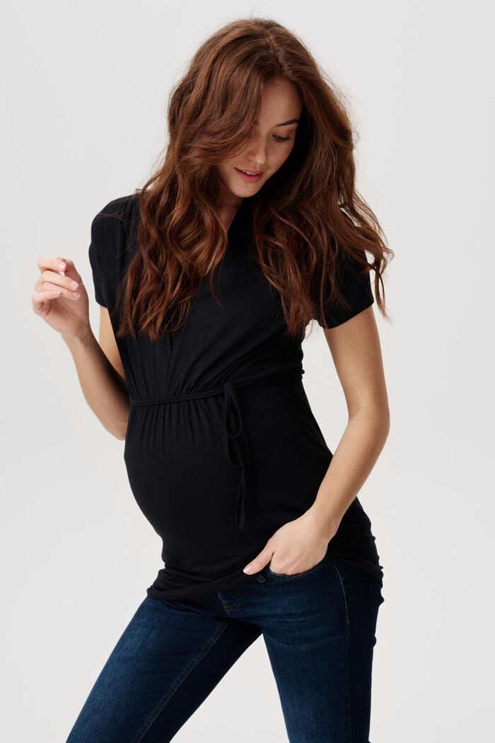 Tričko s funkcí kojení, LENZING™ ECOVERO™, BLACK, detail image number 0