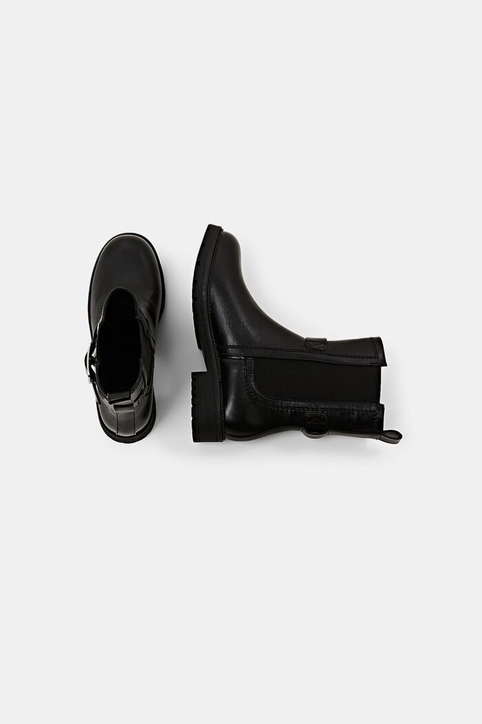 Chelsea boty z veganské usně, s malou přezkou, BLACK, detail image number 5