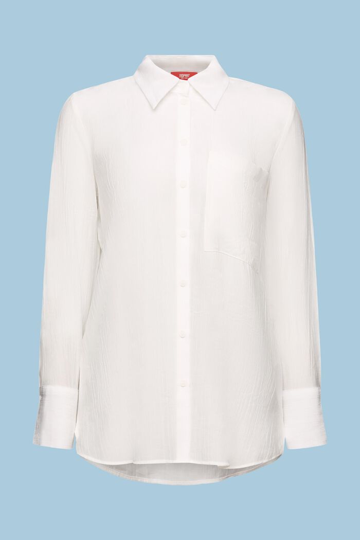 Pomačkané tričko s dlouhým rukávem, OFF WHITE, detail image number 6