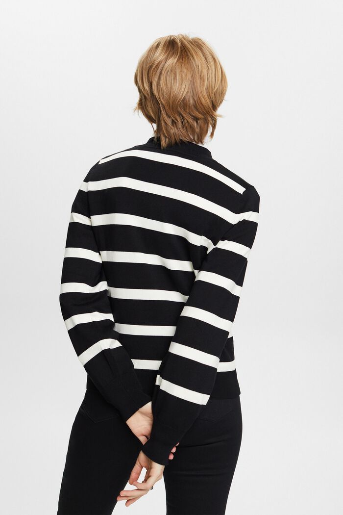 Pruhovaný pulovr s kulatým výstřihem, NEW BLACK, detail image number 3