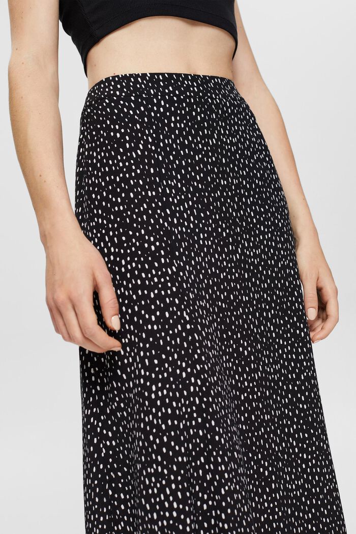 Midi sukně se vzorem, LENZING™ ECOVERO™, BLACK, detail image number 0