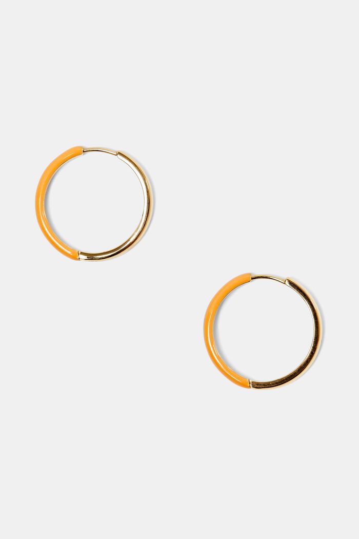 Mini kruhové náušnice ve dvou odstínech, ORANGE, detail image number 0