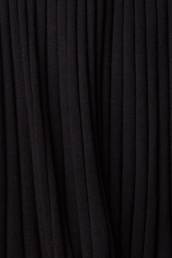 Pletené šaty s opaskem, LENZING™ ECOVERO™, BLACK, detail image number 6