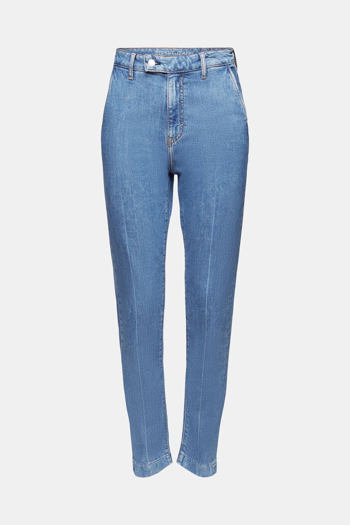 Slim džíny s vysokým pasem, BLUE LIGHT WASHED, detail image number 6