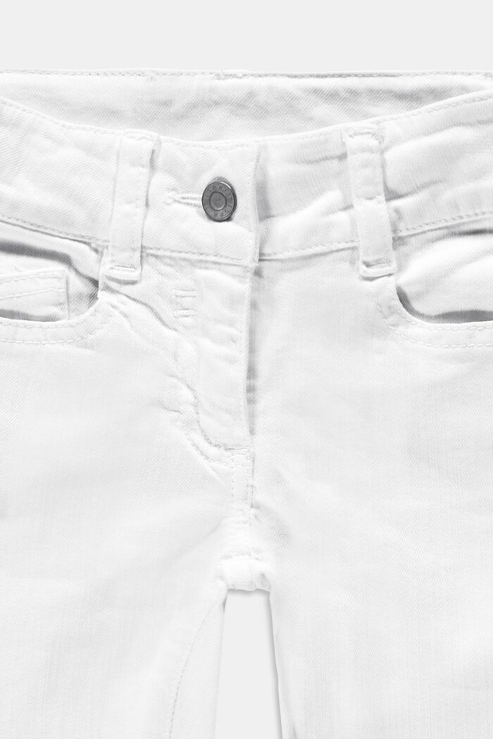 Z recyklovaného materiálu: capri kalhoty s nastavitelným pasem, WHITE, detail image number 2