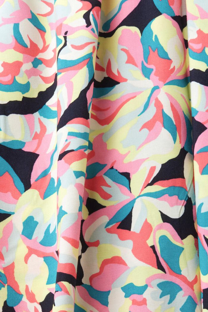 Plážové šaty s celoplošným květovaným vzorem, NAVY, detail image number 4