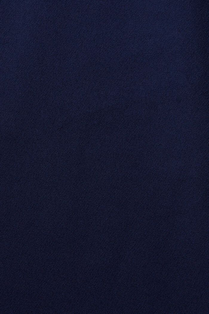 Strečová halenka s nezačištěnými okraji, DARK BLUE, detail image number 4