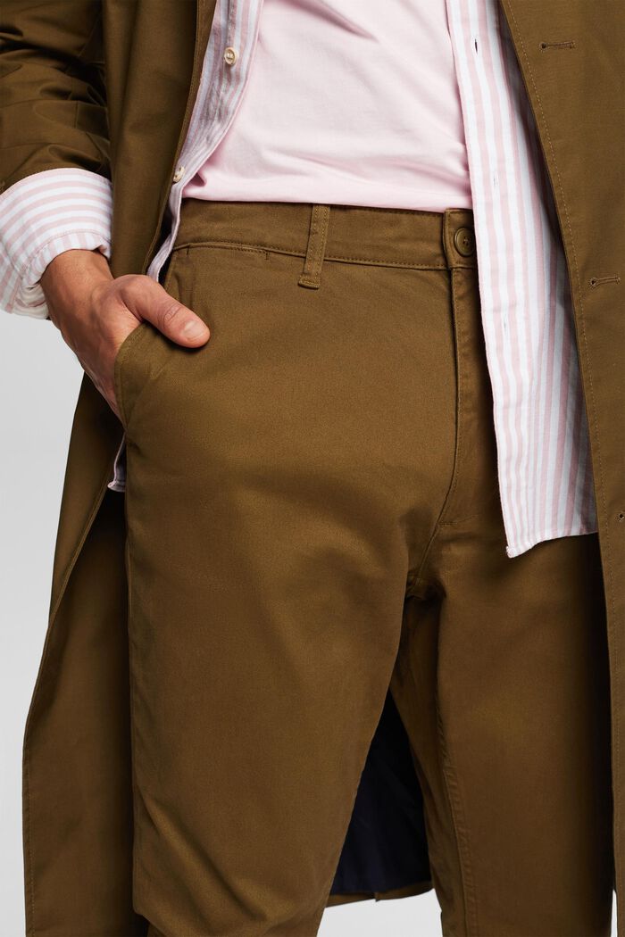 Kalhoty chino s úzkými nohavicemi, KHAKI GREEN, detail image number 4
