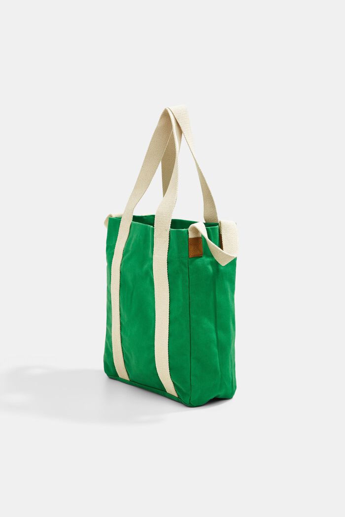 Nákupní taška shopperka z bavlněného plátna, GREEN, detail image number 1