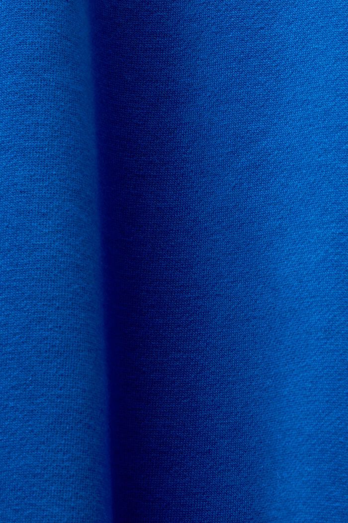 Unisex flísová mikina s kapucí a logem, BRIGHT BLUE, detail image number 6