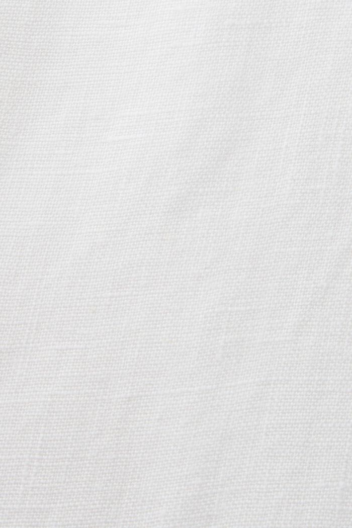Zkrácené lněné kalhoty, WHITE, detail image number 5