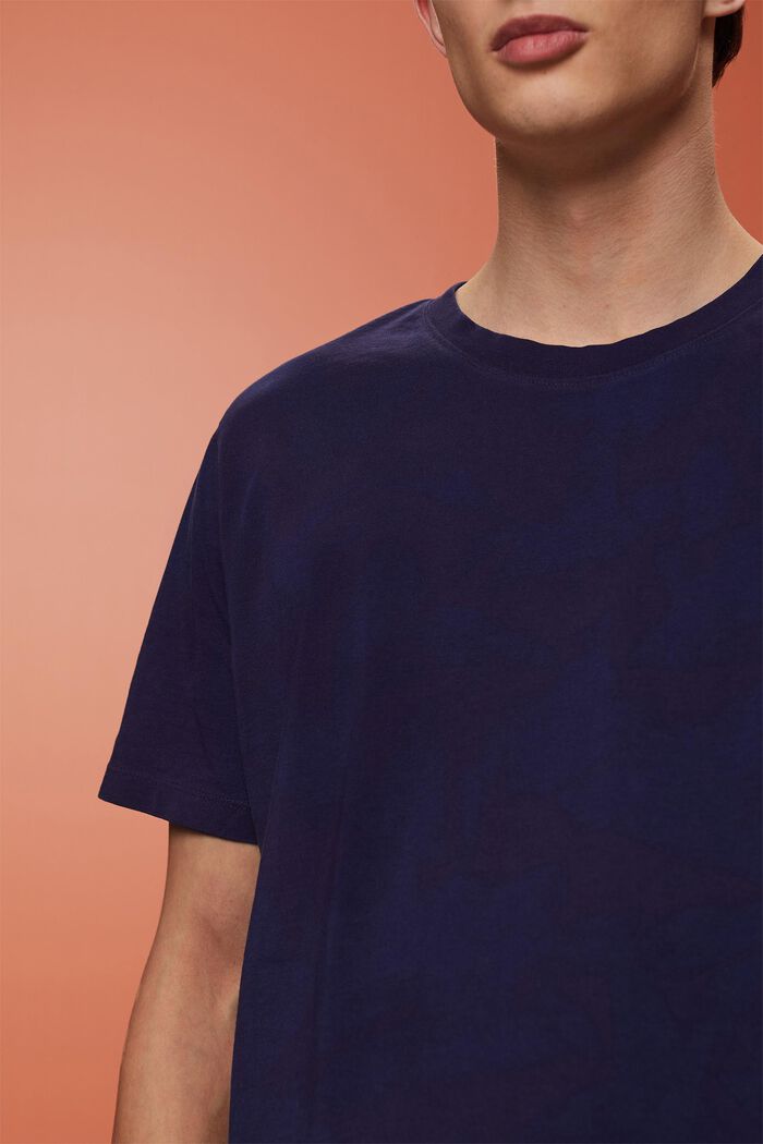 Tričko s kulatým výstřihem ke krku, 100% bavlna, DARK BLUE, detail image number 2
