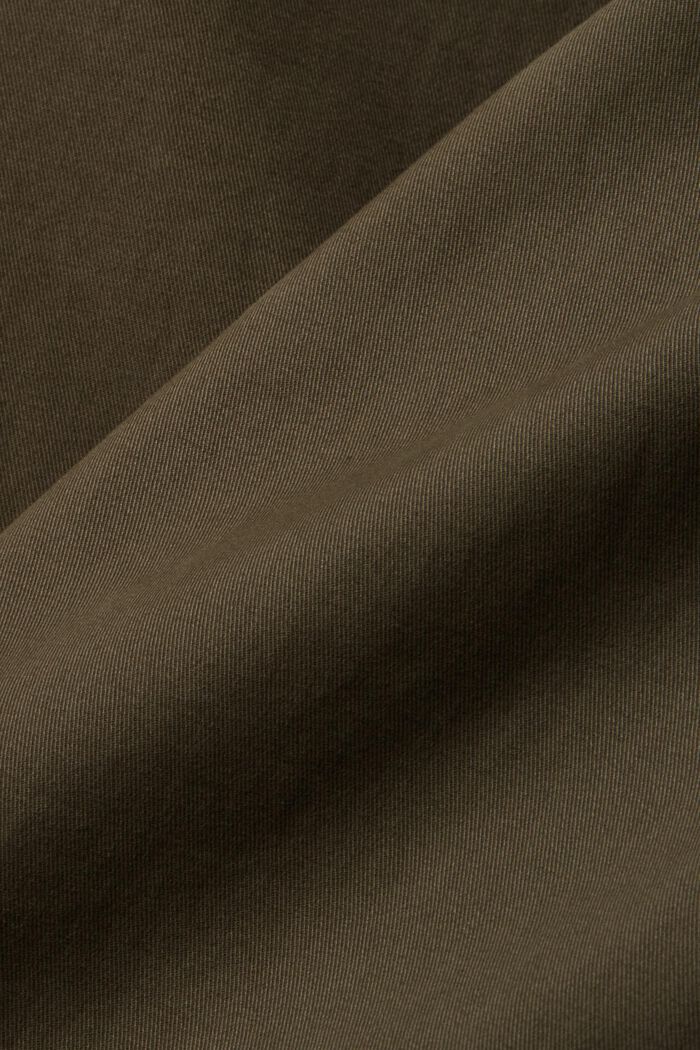 Kalhoty chino, bavlněný kepr, DARK KHAKI, detail image number 5