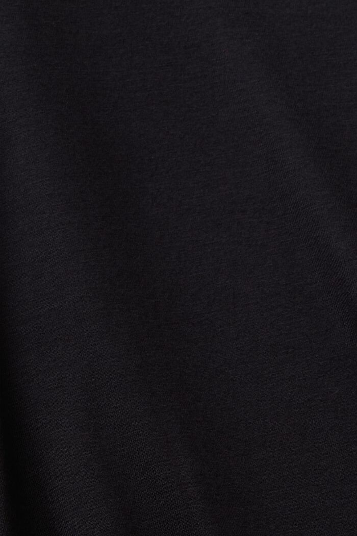 Tričko s nabíraným dlouhým rukávem, BLACK, detail image number 5
