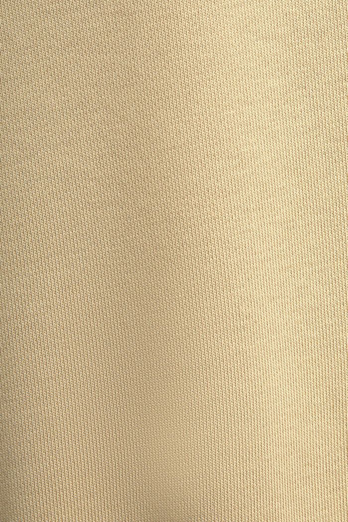 Unisex flísová mikina s logem, z bavlny, BEIGE, detail image number 4