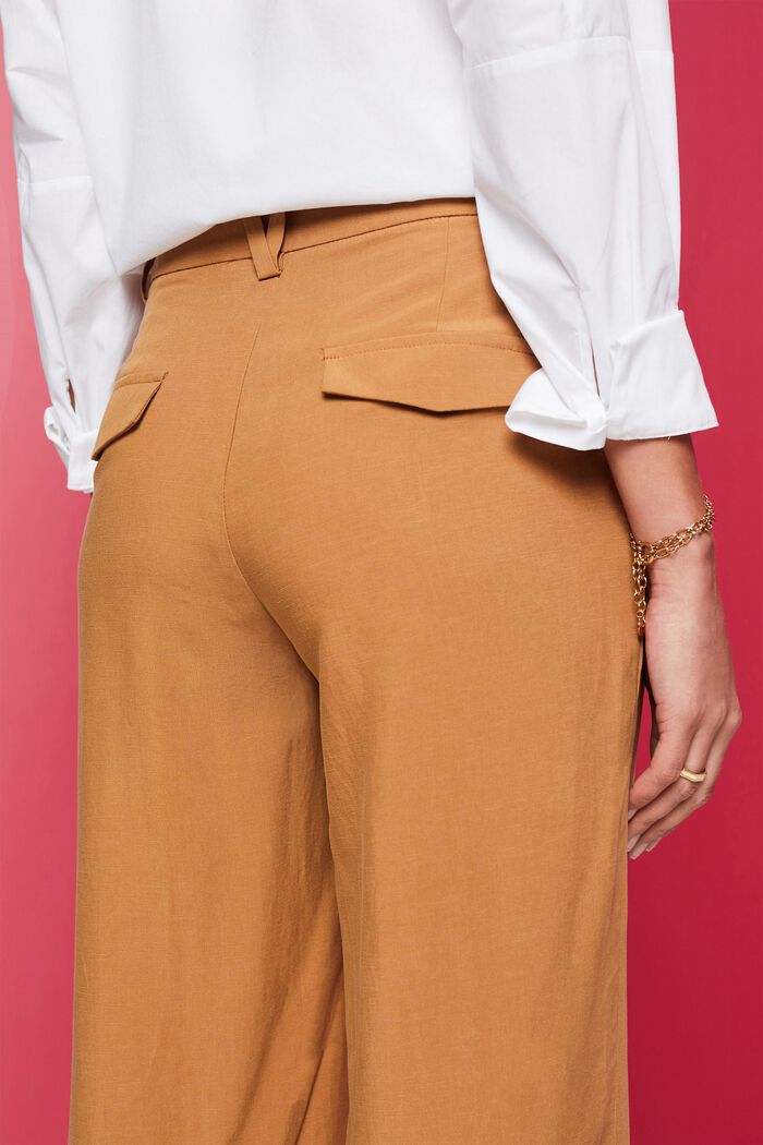 Kalhoty s širokými nohavicemi, TENCEL™, CAMEL, detail image number 4