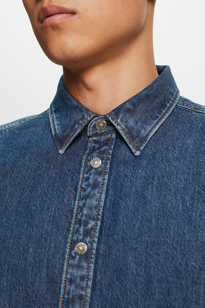 Džínová košile, 100% bavlna, BLUE MEDIUM WASHED, detail image number 2