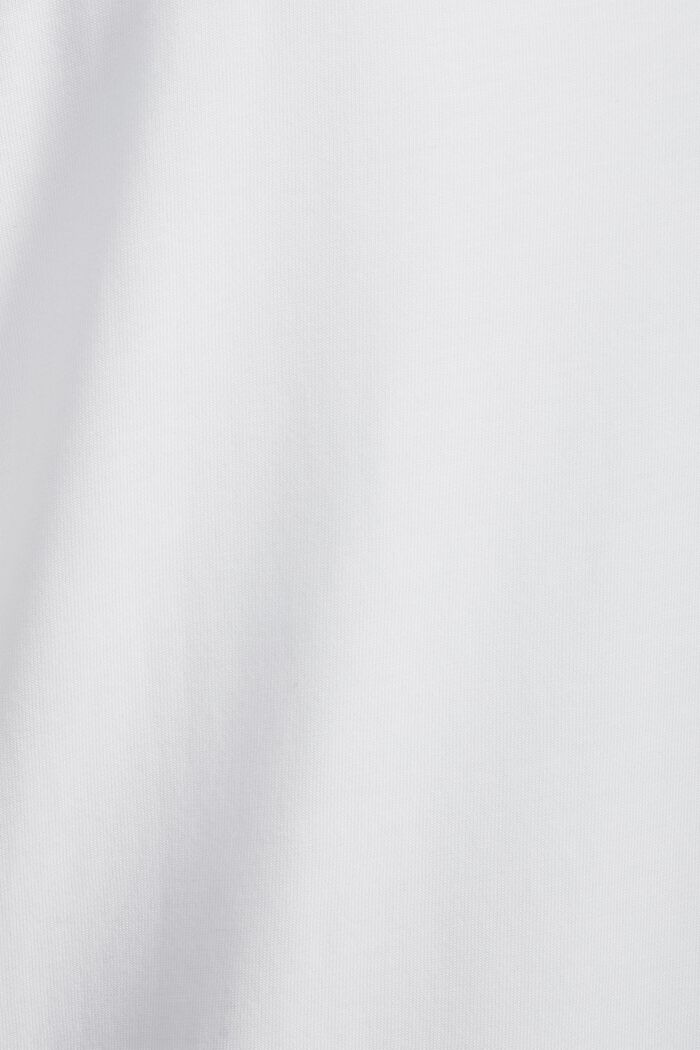 Bavlněné žerzejové šaty s výšivkou, WHITE, detail image number 4