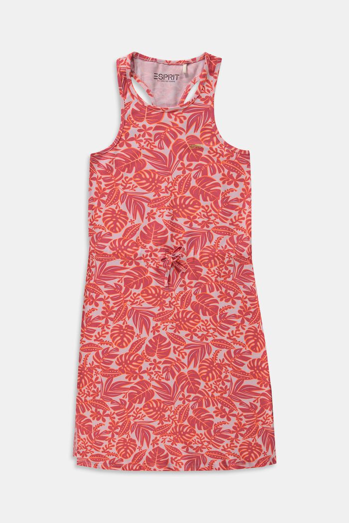 Šaty s tropickým vzorem, ORANGE RED, detail image number 0