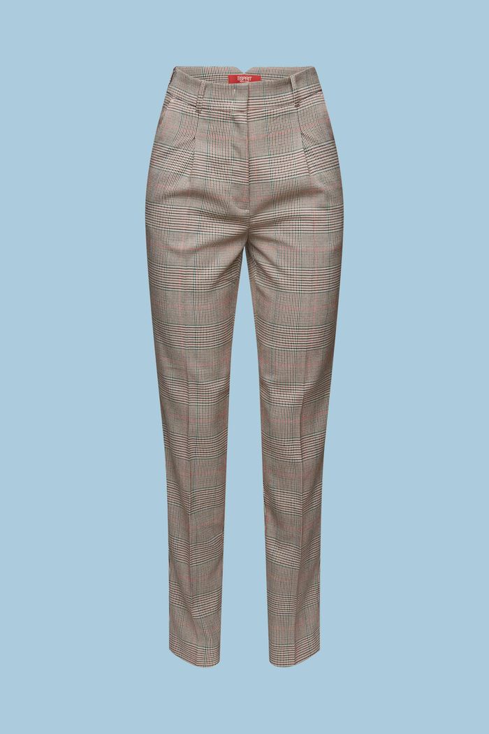 Kárované zužující se kalhoty, CARAMEL, detail image number 6