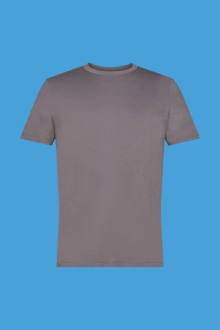 Žerzejové tričko s kulatým výstřihem, DARK GREY, detail image number 6