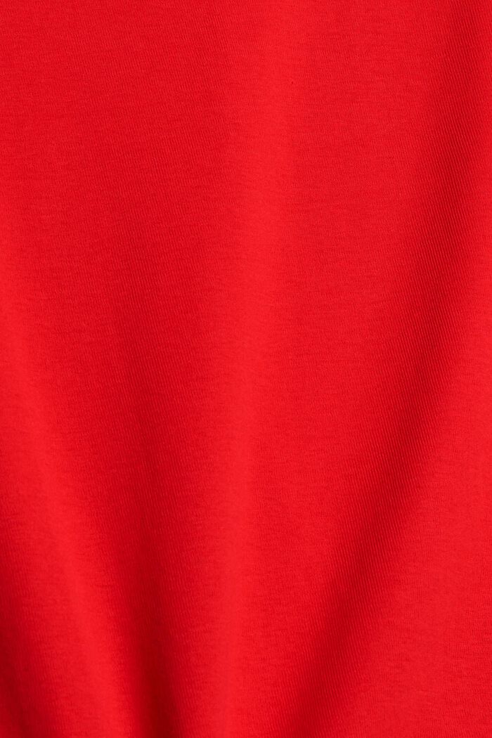 Tričko s dlouhým rukávem s kulatým výstřihem, ze 100% bio bavlny, ORANGE RED, detail image number 4