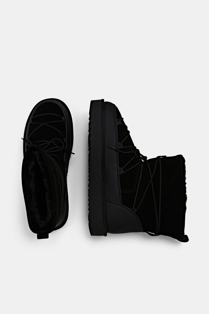 Semišové boty na šněrování, BLACK, detail image number 5