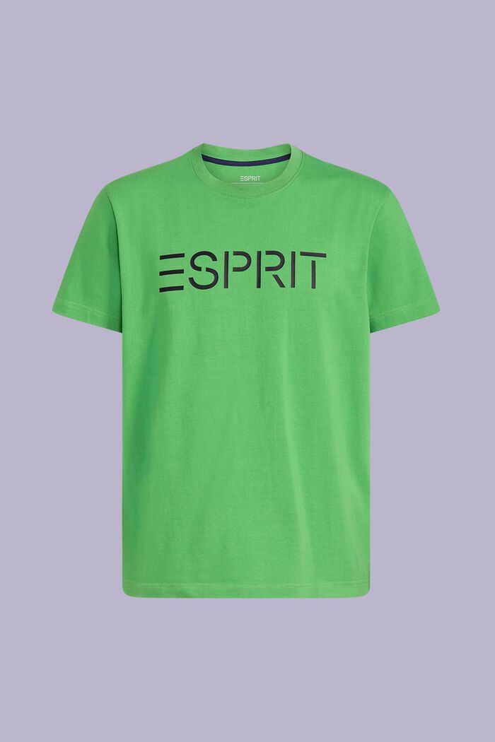 Unisex tričko s logem, z bavlněného žerzeje, GREEN, detail image number 6