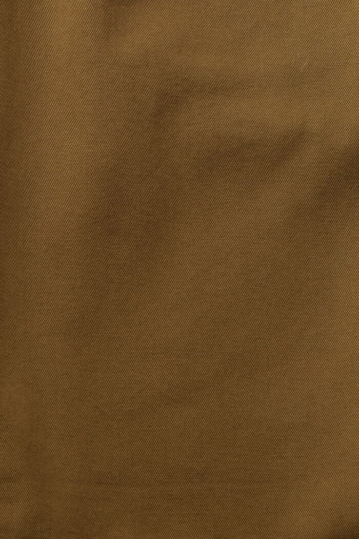 Šortky s vysokým pasem ze 100% pima bavlny, KHAKI GREEN, detail image number 6