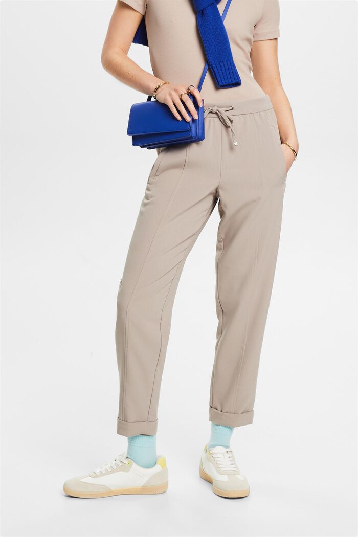 Kalhoty v joggingovém stylu, LIGHT TAUPE, detail image number 0