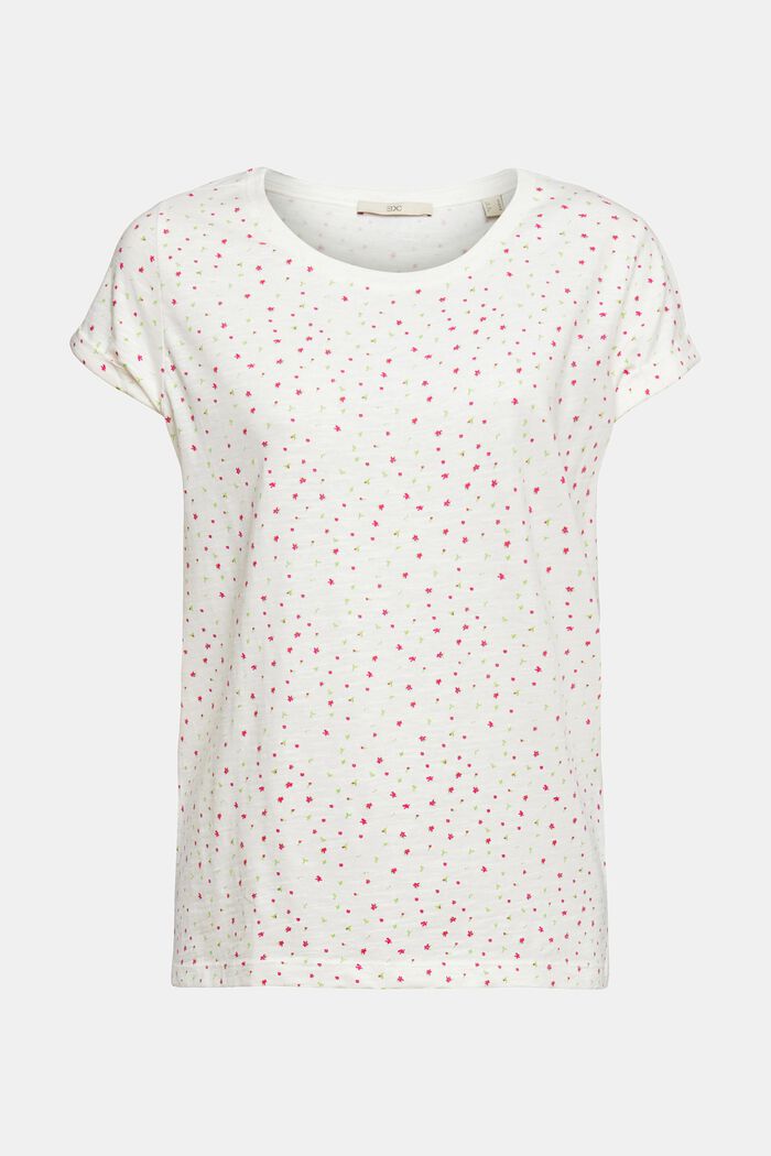 Tričko s květovaným potiskem, OFF WHITE, detail image number 2