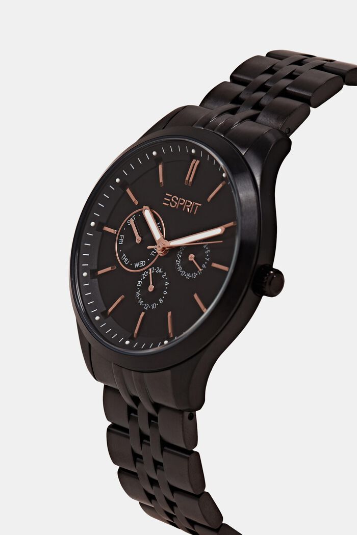 Nerezové hodinky s článkovým náramkem, BLACK, detail image number 1
