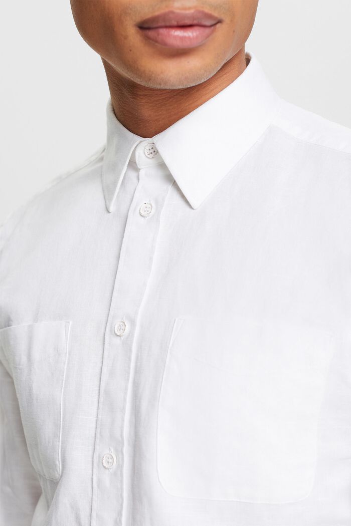 Košile s dlouhým rukávem, WHITE, detail image number 3