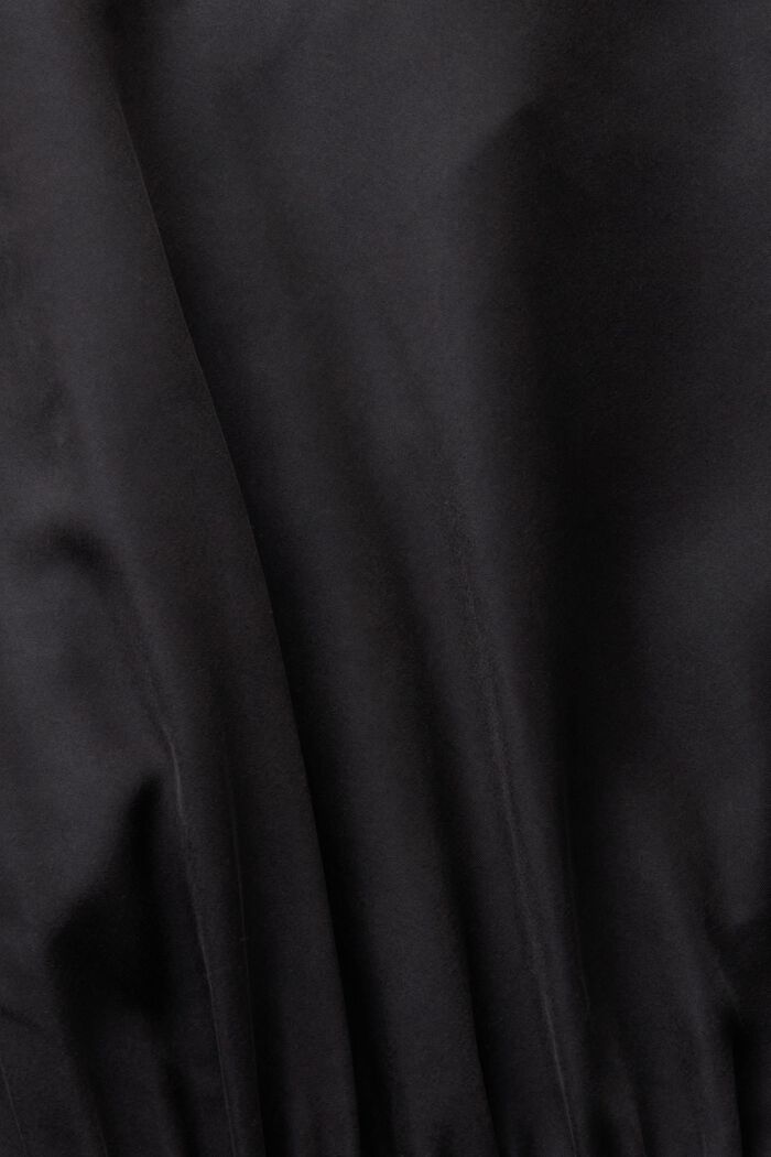 Seprané midi šaty z hedvábné padákoviny, BLACK, detail image number 4