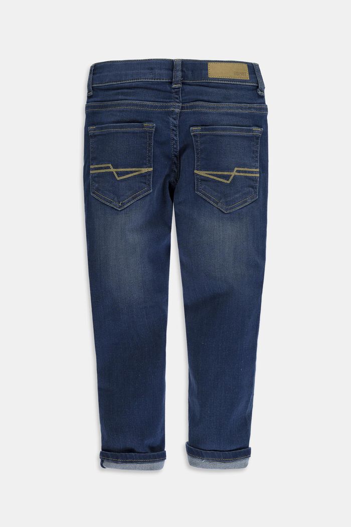 Strečové džíny s možností úpravy velikosti a s nastavitelným pasem, BLUE LIGHT WASHED, detail image number 1
