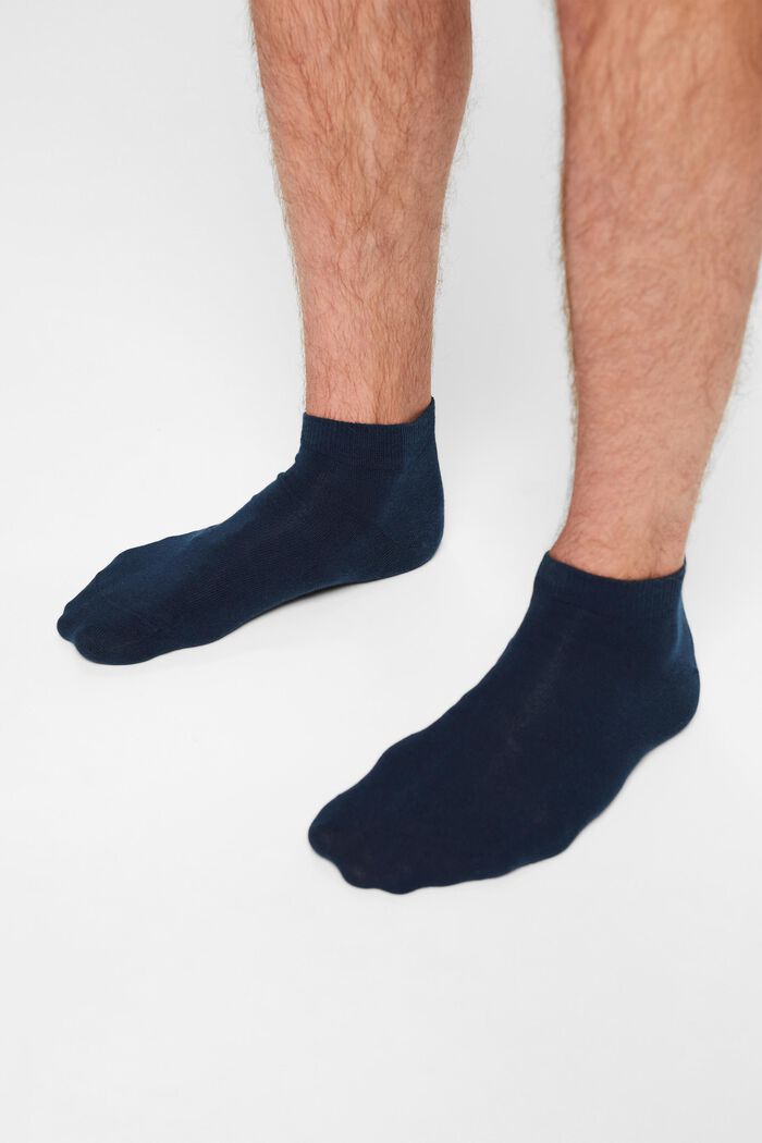 5 párů nízkých ponožek, ze směsi s bavlnou, MARINE, detail image number 3